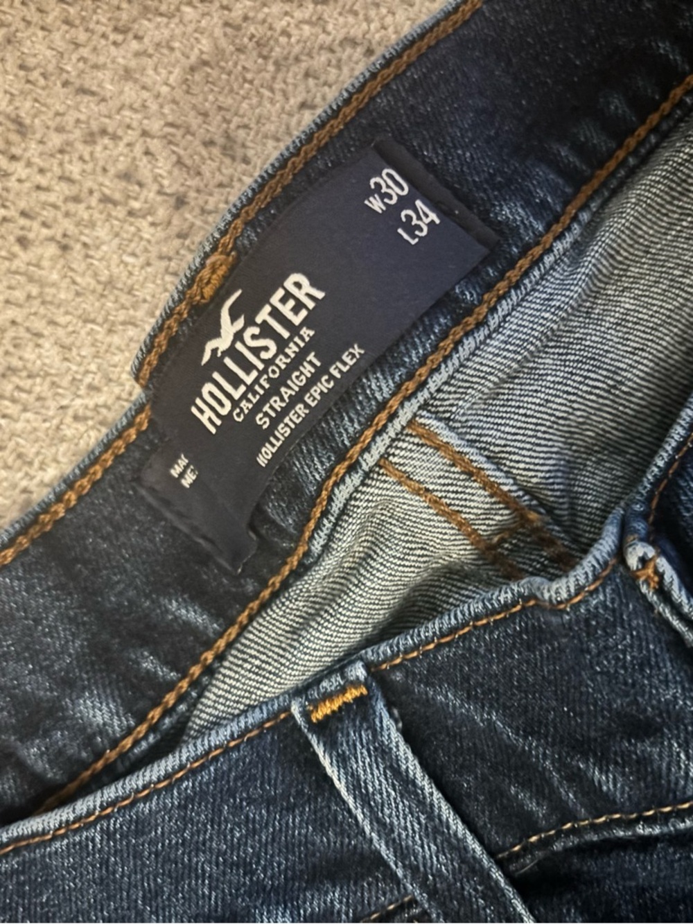 Hollister straight flex jeans
